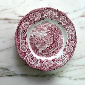 Vintage Wedgwood Lochs of Scotland Loch Linnhe Red Plate  Wall Decor w Hanger